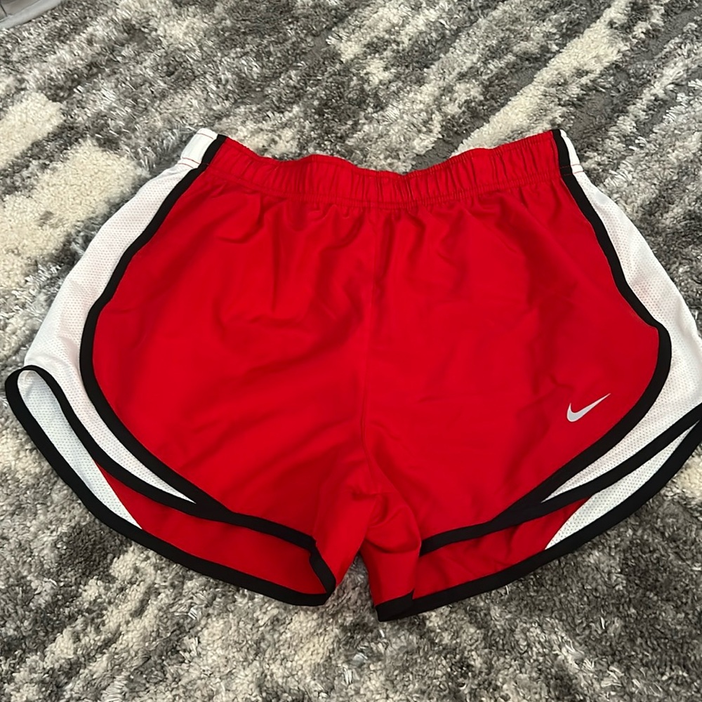 Red Nike Dri-Fit shorts